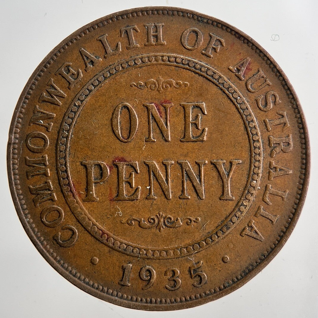 1935 Australia One Penny Coin | Fine Collectable Grade | a6401