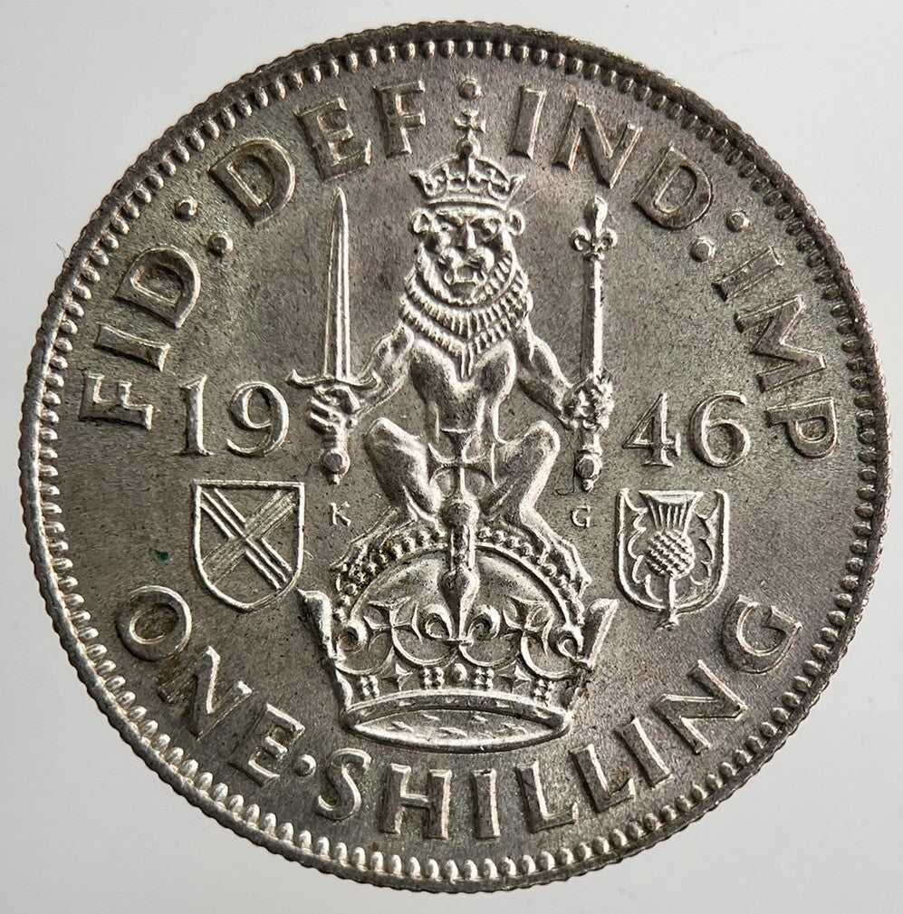 1946 George VI British Shilling Silver Coin | Very Fine Grade | a6411