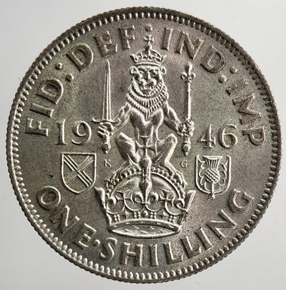 1946 George VI British Shilling Silver Coin | Very Fine Grade | a6411