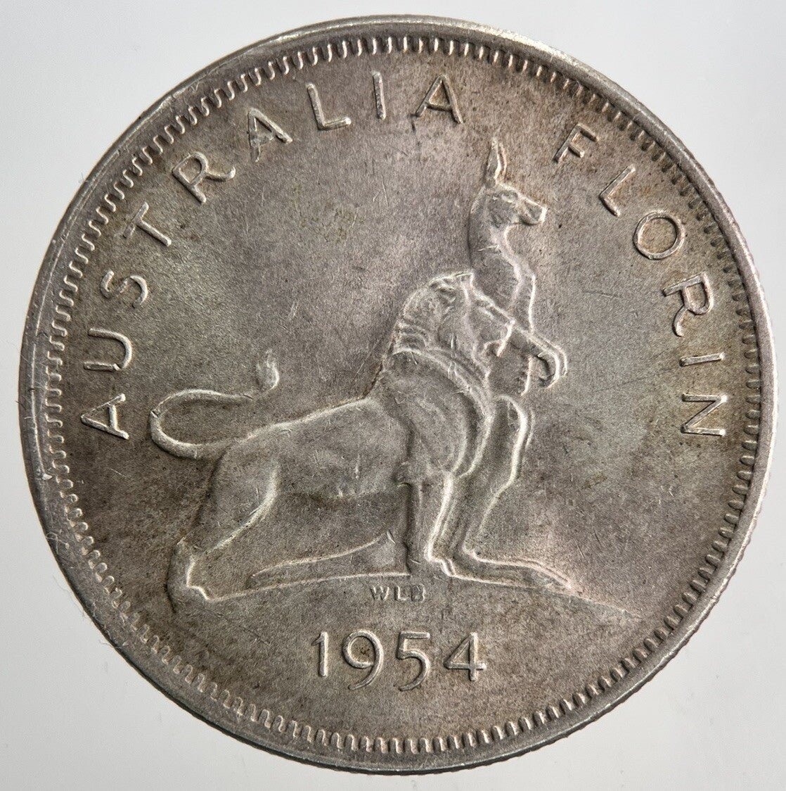 1954 Australia Florin Two Shillings Silver Coin | Very High Grade | a6859