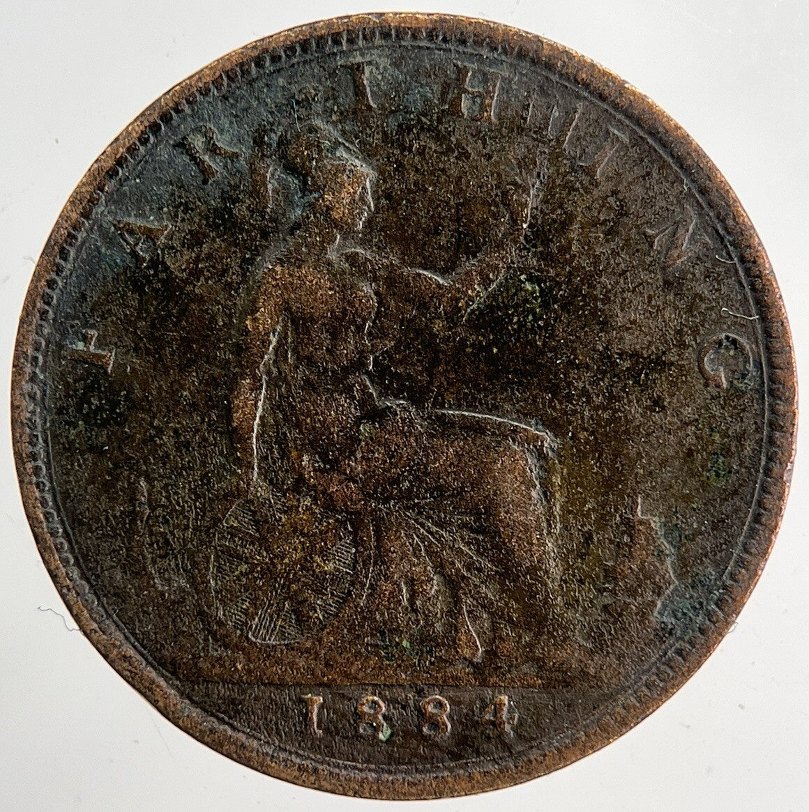 1884 Victoria Farthing Coin | Fine Collectable Grade | a6383