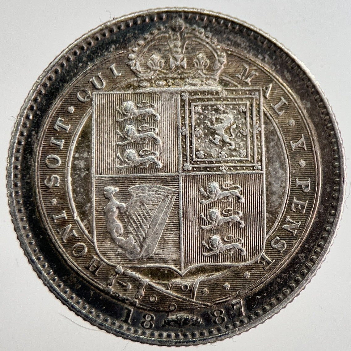 1887 Jubilee Head Victoria Shilling Silver Coin | Very High Grade | a8516