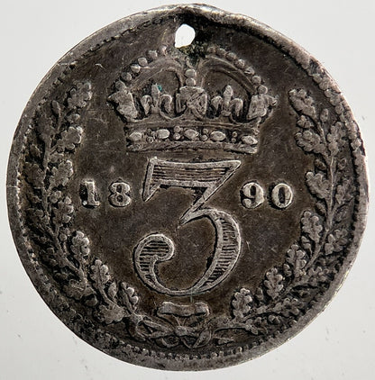 1890 Victoria Threepence Silver Coin | Collectable Grade | a5426