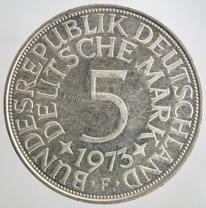 1973 Germany 5 Mark Silver Coin | Very High Grade | a6473