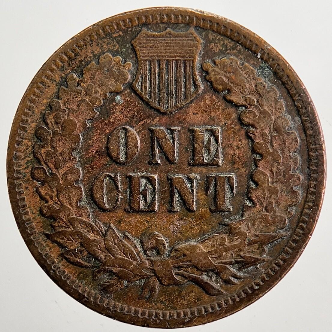 1902 US USA Indian Head One 1 Cent Copper Coin | Fine Collectable Grade | a5056