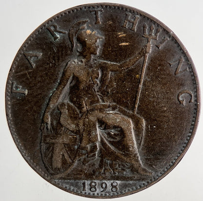 1898 Victoria Farthing Coin | Fine Collectable Grade | a6793