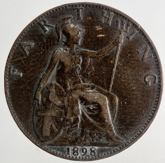 1898 Victoria Farthing Coin | Fine Collectable Grade | a6793