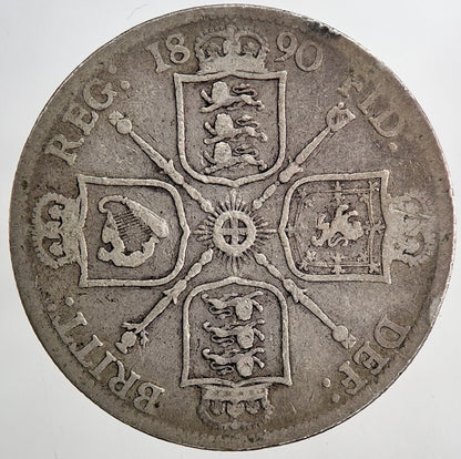 1890 Victoria Florin Silver Coin | Collectable Grade | a6776