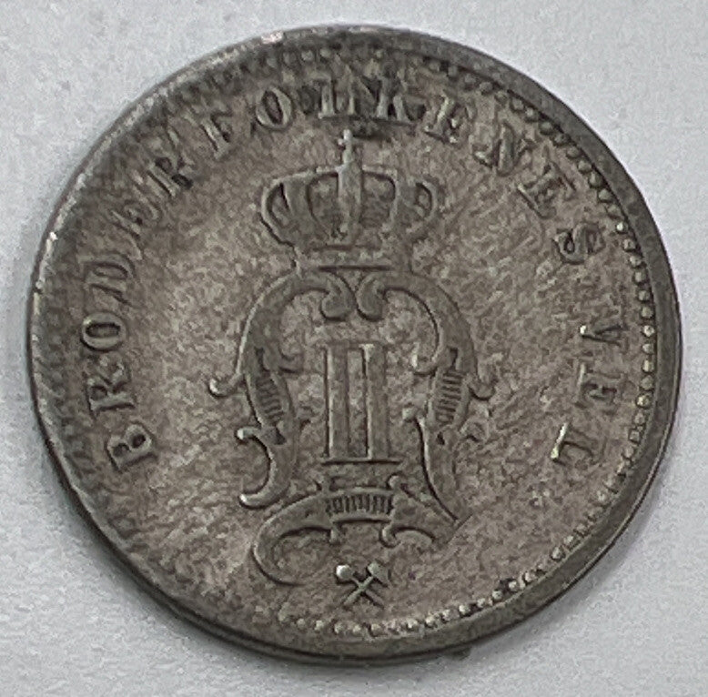 1892 Sweden 10 Ore Silver Coin | Fair Grade | a553