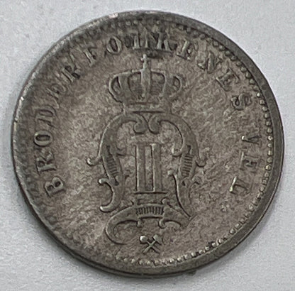 1892 Sweden 10 Ore Silver Coin | Fair Grade | a553