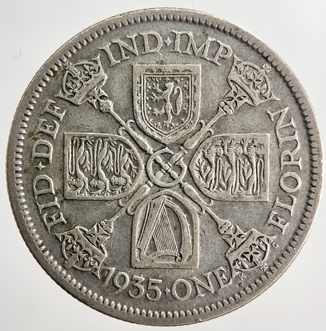1935 George V Florin British Silver Coin | Fine Collectable Grade | a6365