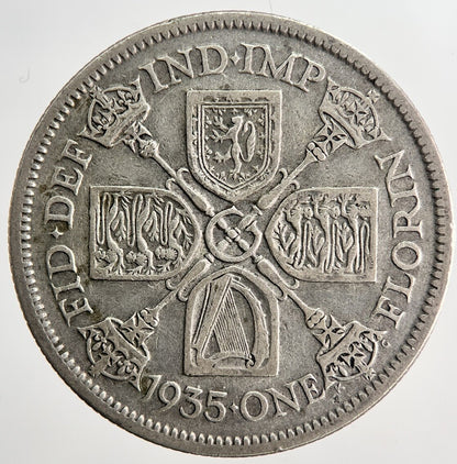 1935 George V Florin British Silver Coin | Fine Collectable Grade | a6365