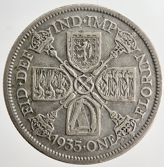 1935 George V Florin British Silver Coin | Fine Collectable Grade | a6365