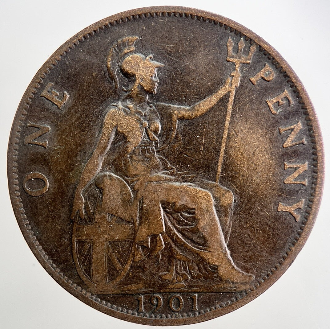 1901 Victoria One Penny Coin | Fine Collectable Grade | a5050