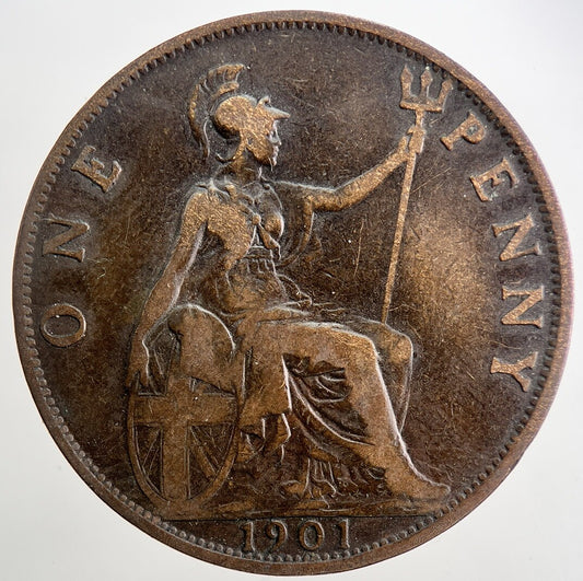 1901 Victoria One Penny Coin | Fine Collectable Grade | a5050