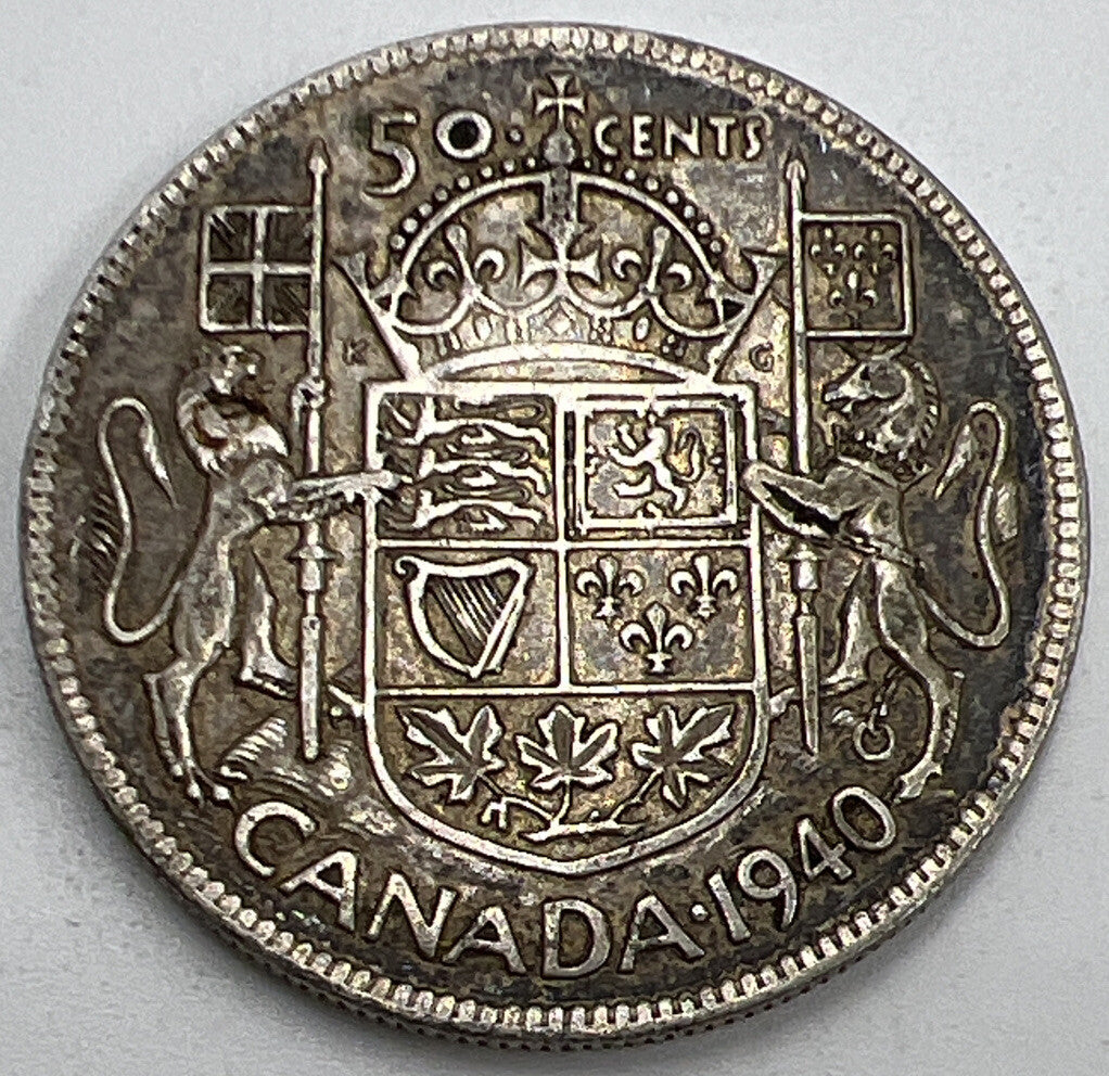 1940 Canada 50 Cents | Canadian Silver Coin | Collectable Grade | a554