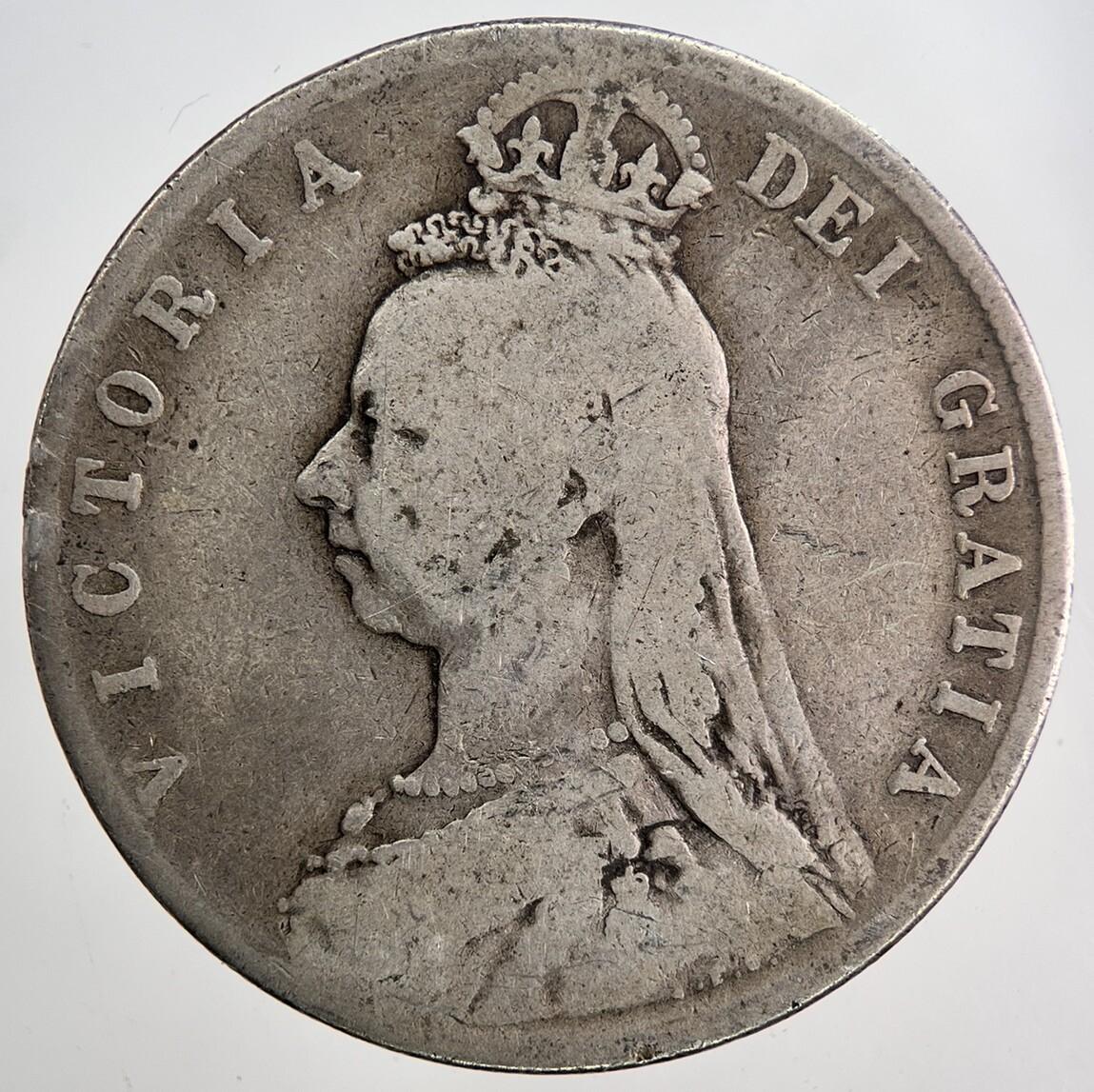 1891 Victoria Half-Crown Silver Coin | Collectable Grade | a6775