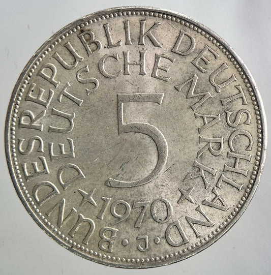 1970 Germany 5 Mark Silver Coin | Very High Grade | a6470