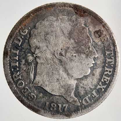 1817 George III 3rd Shilling Silver Coin | Collectable Grade | a6849