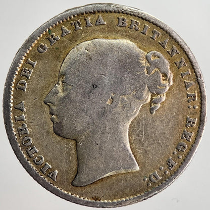 1865 Die-47 Young Head Victoria Shilling Silver Coin | Collectable Grade | a7919