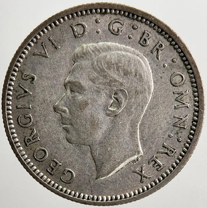 1942 George VI British Sixpence Silver Coin | Very Fine Grade | a5515