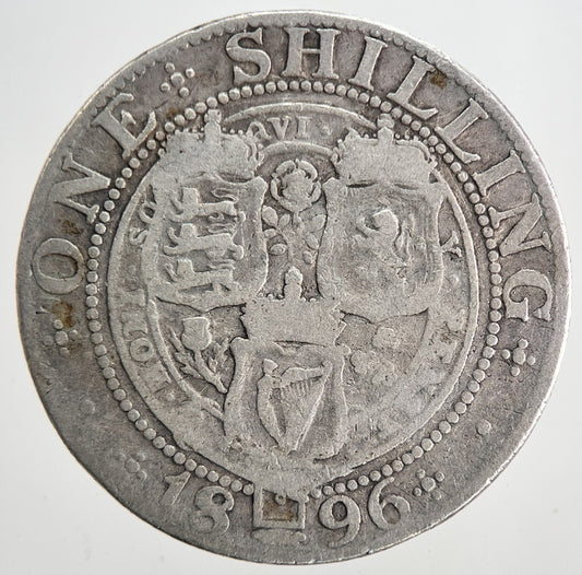 1896 Victoria Shilling Silver Coin | Collectable Grade | a6839