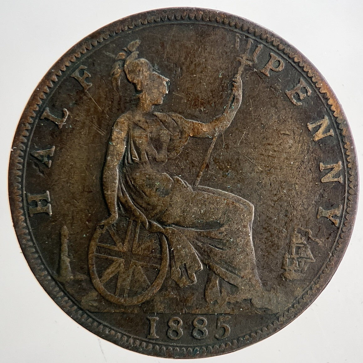 1885 Victoria Half-Penny Coin | Fine Collectable Grade | a6779