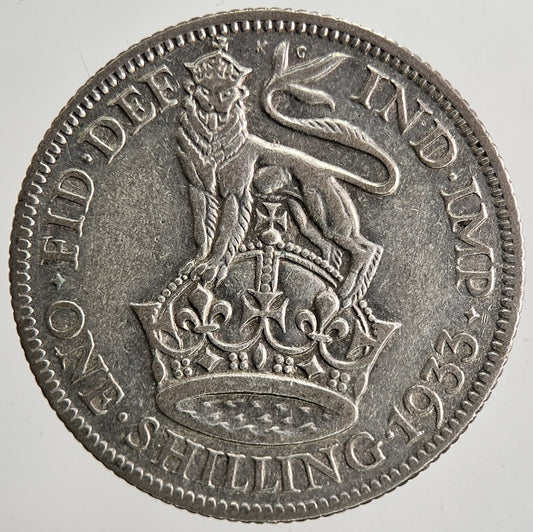 1933 George V Shilling British Silver Coin | Fine Collectable Grade | a6418