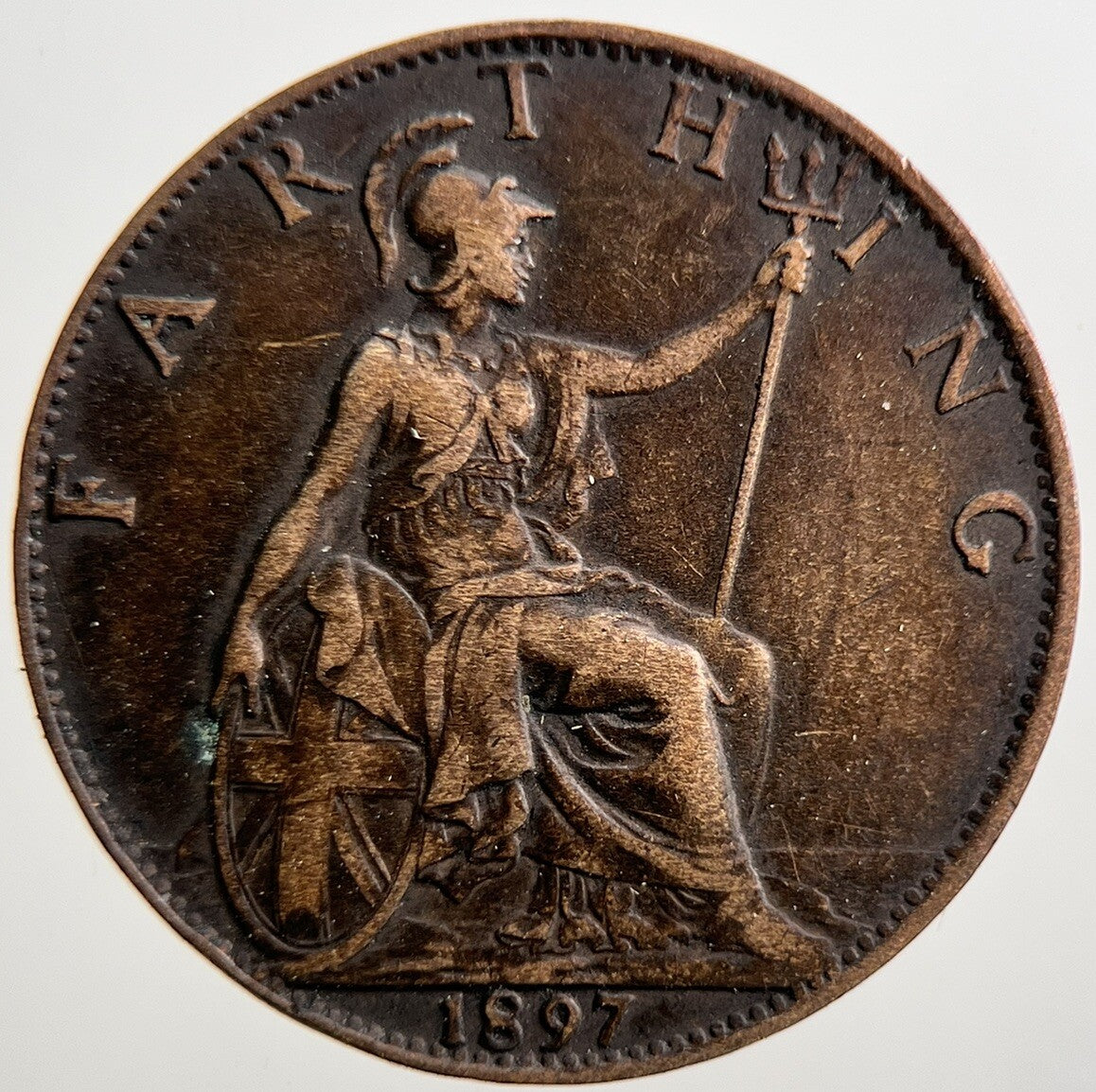 1897 Victoria Farthing Coin | Fine Collectable Grade | a3685