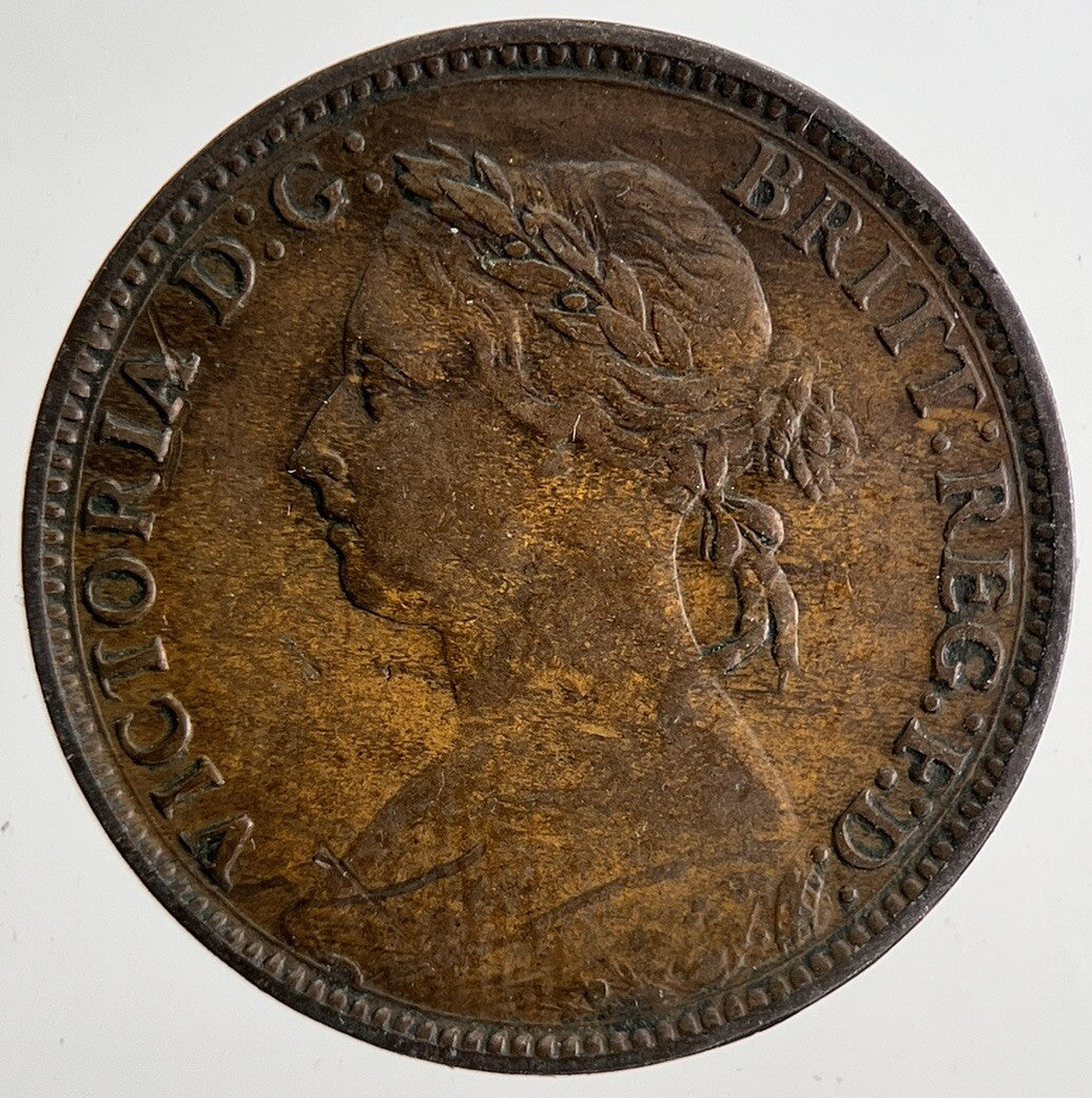 1886 Victoria Farthing Coin | Very High Grade | a6794