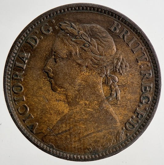 1886 Victoria Farthing Coin | Very High Grade | a6794