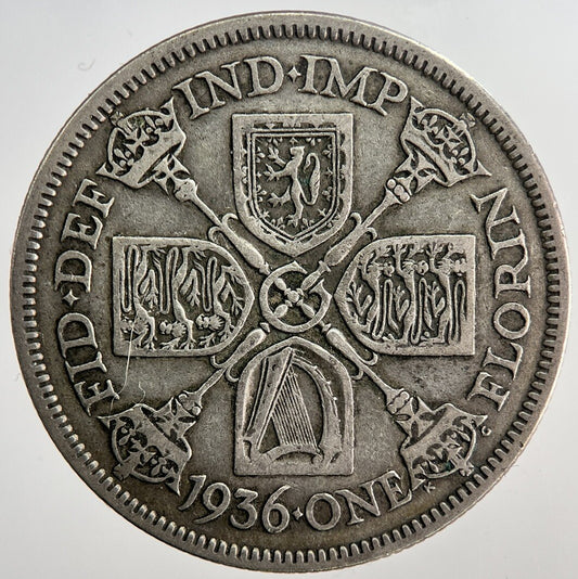 1936 George V Florin British Silver Coin | Fine Collectable Grade | a6364