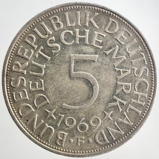 1969 Germany 5 Mark Silver Coin | Very High Grade | a6469