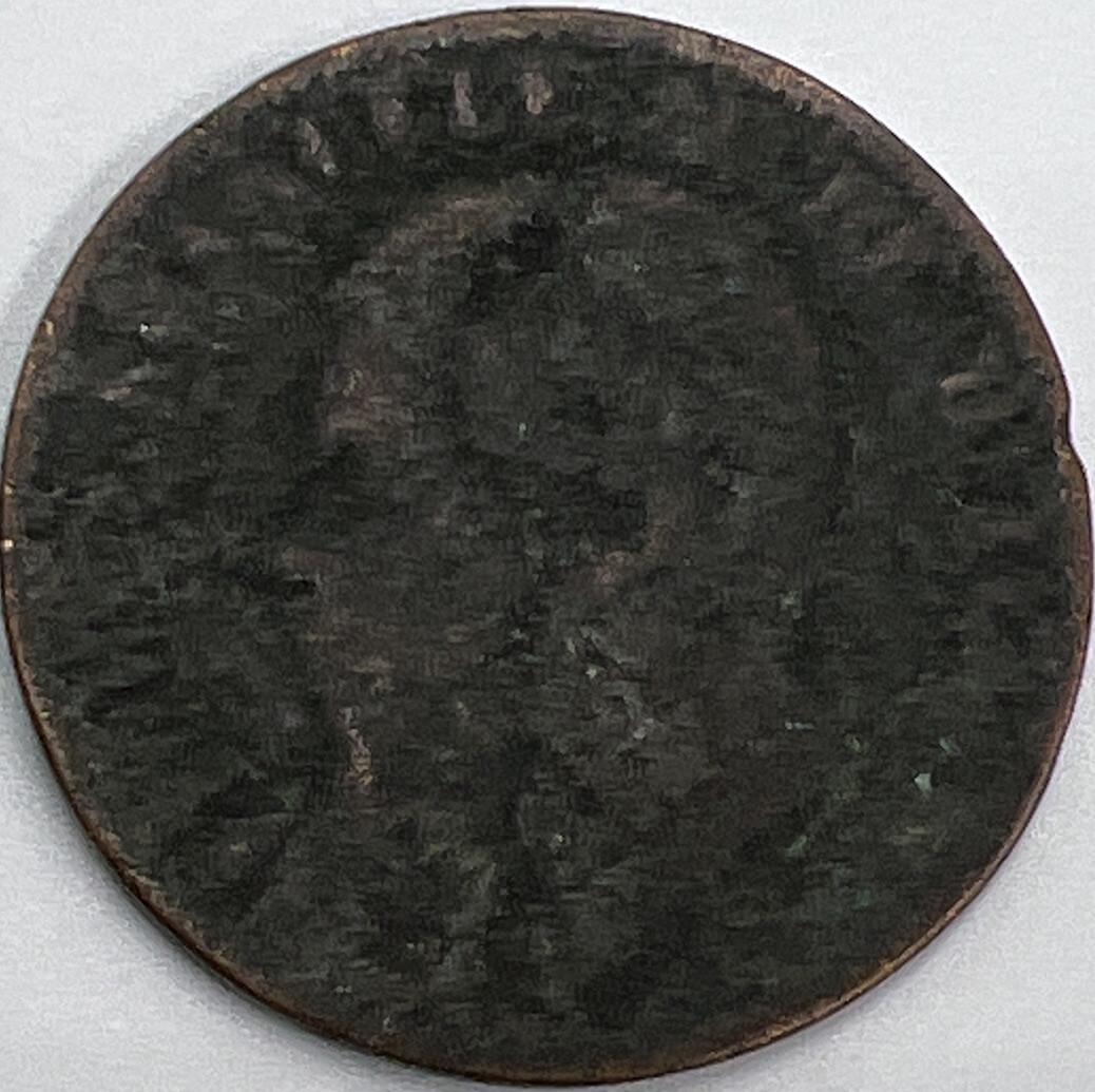 1867 France 10 Centimes Coin | Worn Grade