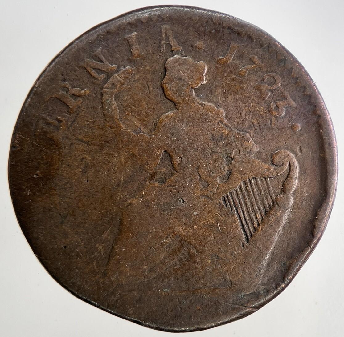 1723 Irish Hibernia Half-Penny Coin | Collectable Grade