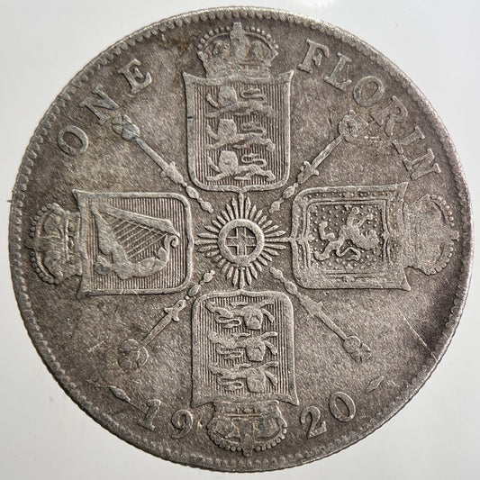 1920 George V Florin British Silver Coin | Collectable Grade | a5400