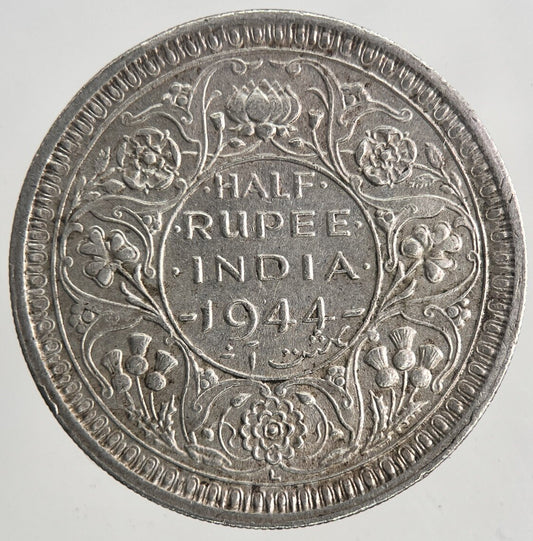 1944 India Half Rupee Silver Coin | Very High Grade | a6827