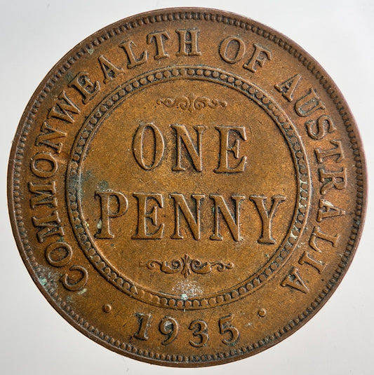 1935 Australia One Penny Coin | Fine Collectable Grade | a6399