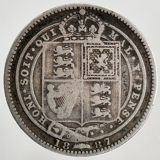 1887 Victoria Shilling Silver Coin | Collectable Grade | a6765