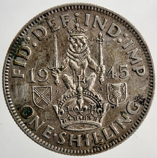 1945 George VI British Shilling Silver Coin | Very High Grade | a6415