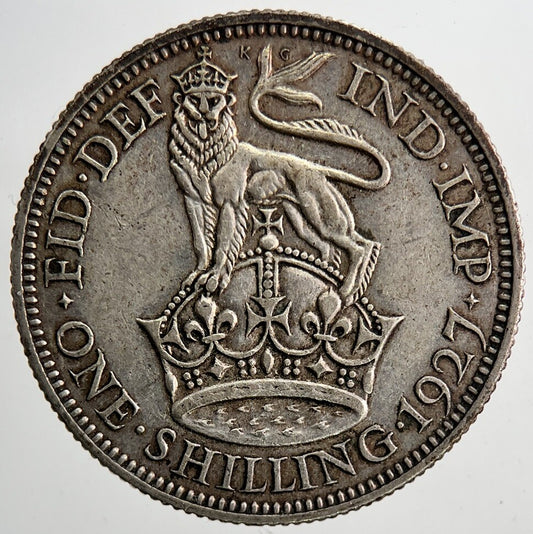 1927 George V Shilling British Silver Coin | Fine Collectable Grade | a6410