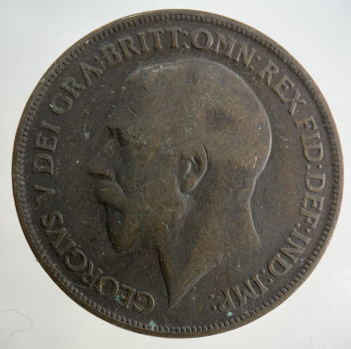 1919-H George V One Penny Coin | Collectable Grade