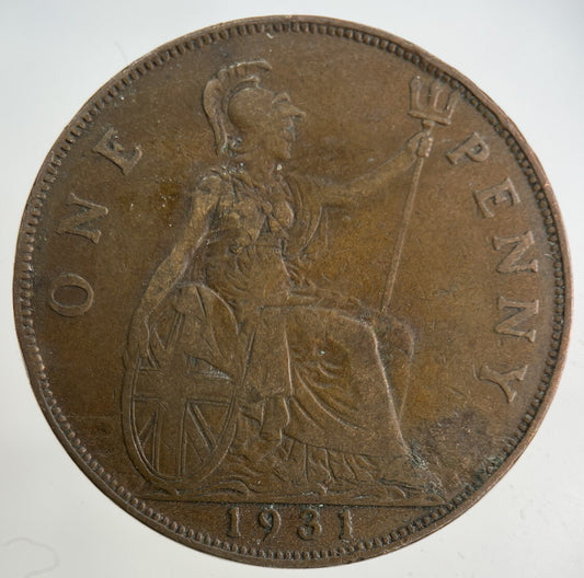 1931 George V One Penny Coin | Fine Collectable Grade