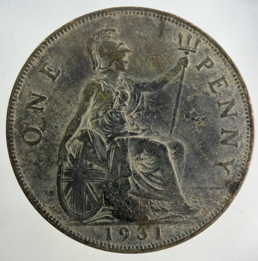 1931 George V One Penny Coin | Fine Collectable Grade