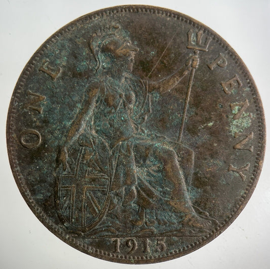 1915 George V One Penny Coin | Fine Collectable Grade