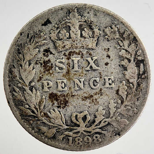 1898 Victoria Sixpence Silver Coin | Collectable Grade | a8505
