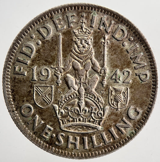 1942 George VI British Shilling Silver Coin | Very High Grade | a6414