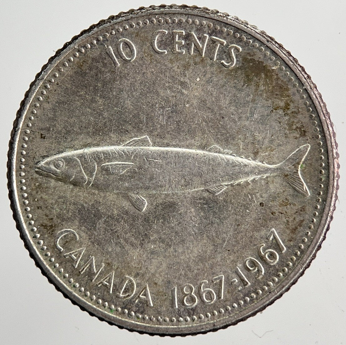 1967 Canada 10 Cents Silver Coin | Very High Grade | a6395