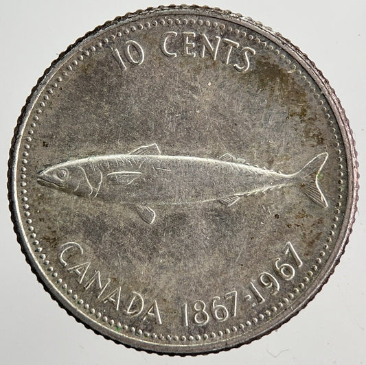 1967 Canada 10 Cents Silver Coin | Very High Grade | a6395