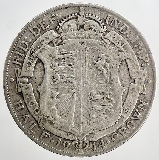 1914 George V Half-Crown Silver Coin | Fine Collectable Grade | a6777